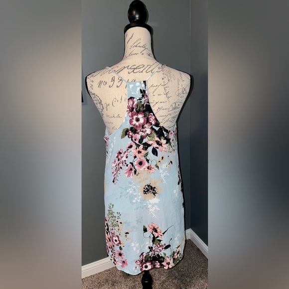 ⭐️SAVED BY FHE DRESS MINT FLORAL TANK SHORT DRESS SZ MEDIUM WARN ONCE - Picture 7 of 16